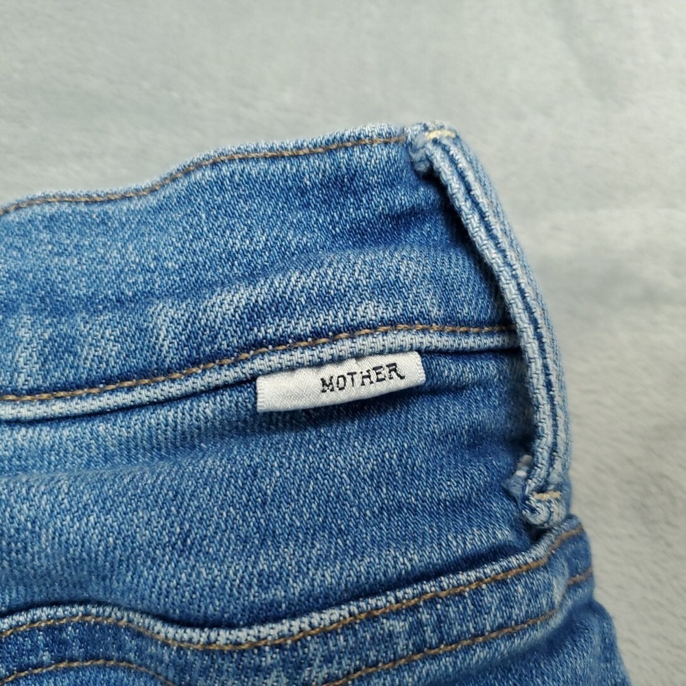 Mother Jeans Womens 23Blue Denim Super Stunner Ankle Double Vision Heart Pocket - Picture 12 of 16